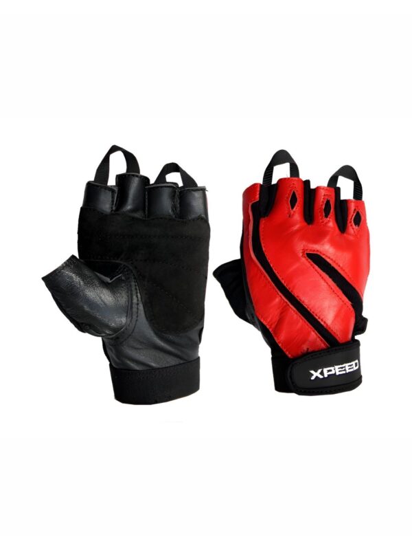 Printed Leather Fitness Gym Gloves