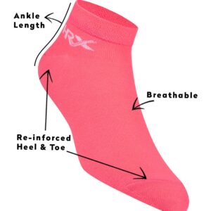 Women Pack Of 3 Navy Blue & Yellow Cotton Ankle Length Sports Socks | One size - Image 3